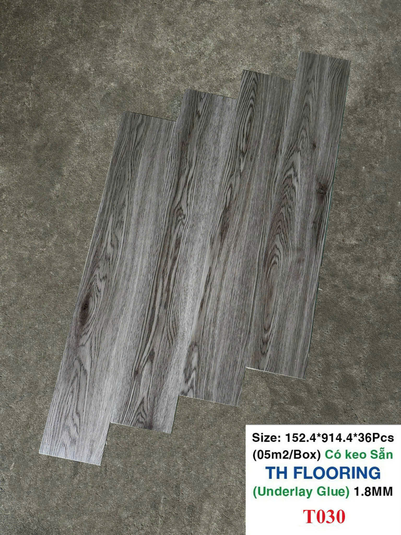 Sàn Nhựa Giả Gỗ Keo Sẵn TH FLooring T030