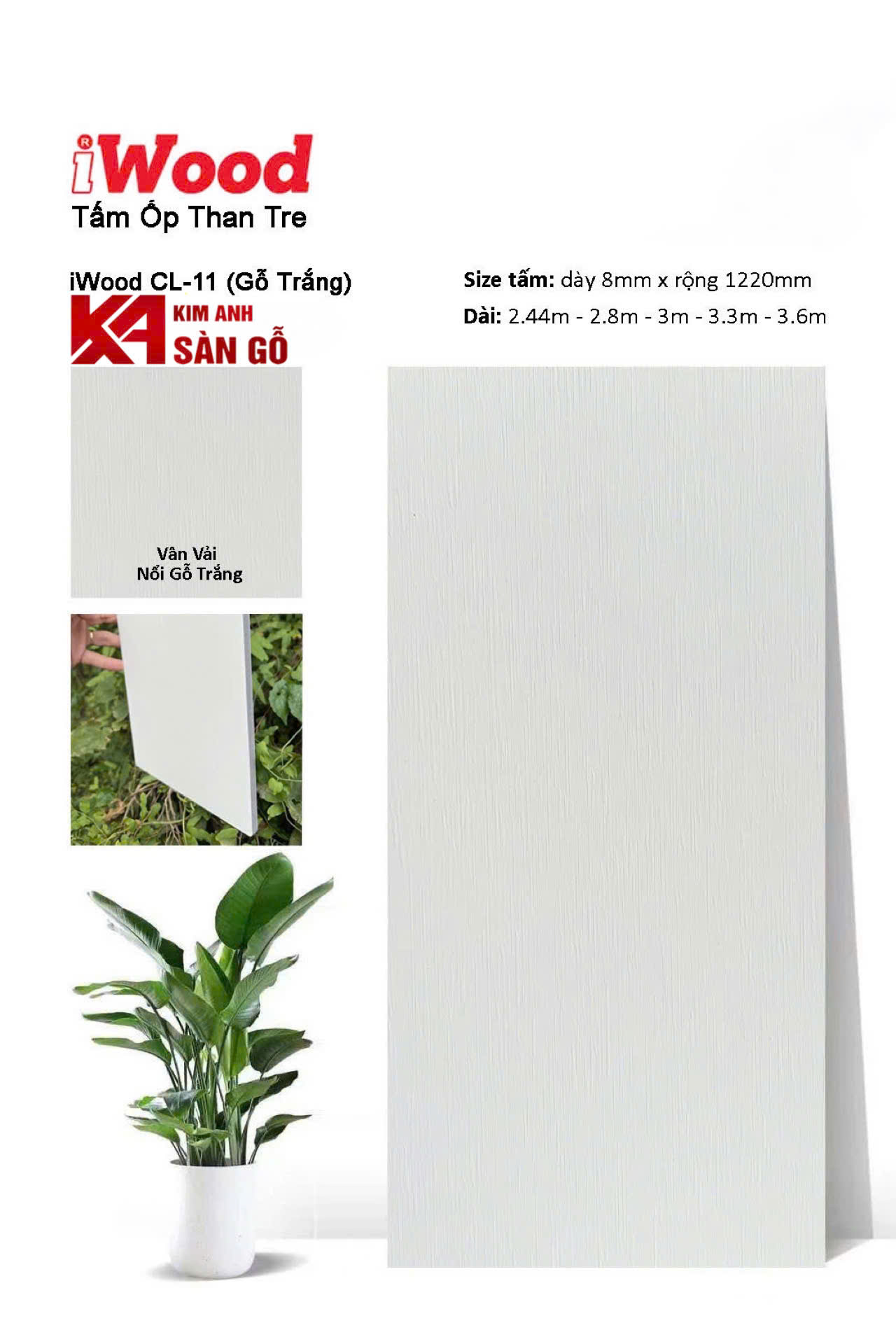 Tấm Ốp Than Tre iWood CL-11