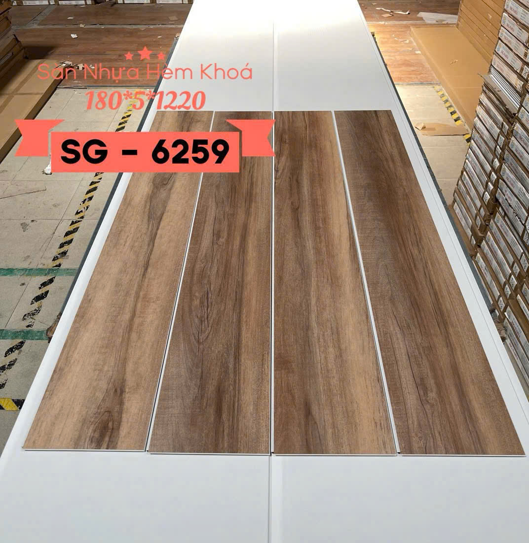 Sàn Nhựa Hèm Khóa Giả Gỗ 4MM+1MM XPE SG-6259