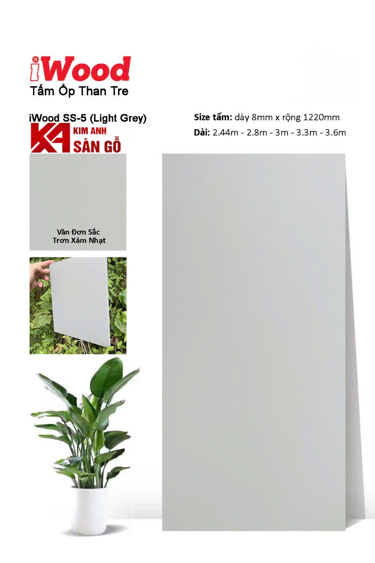 Tấm Ốp Than Tre iWood SS-5