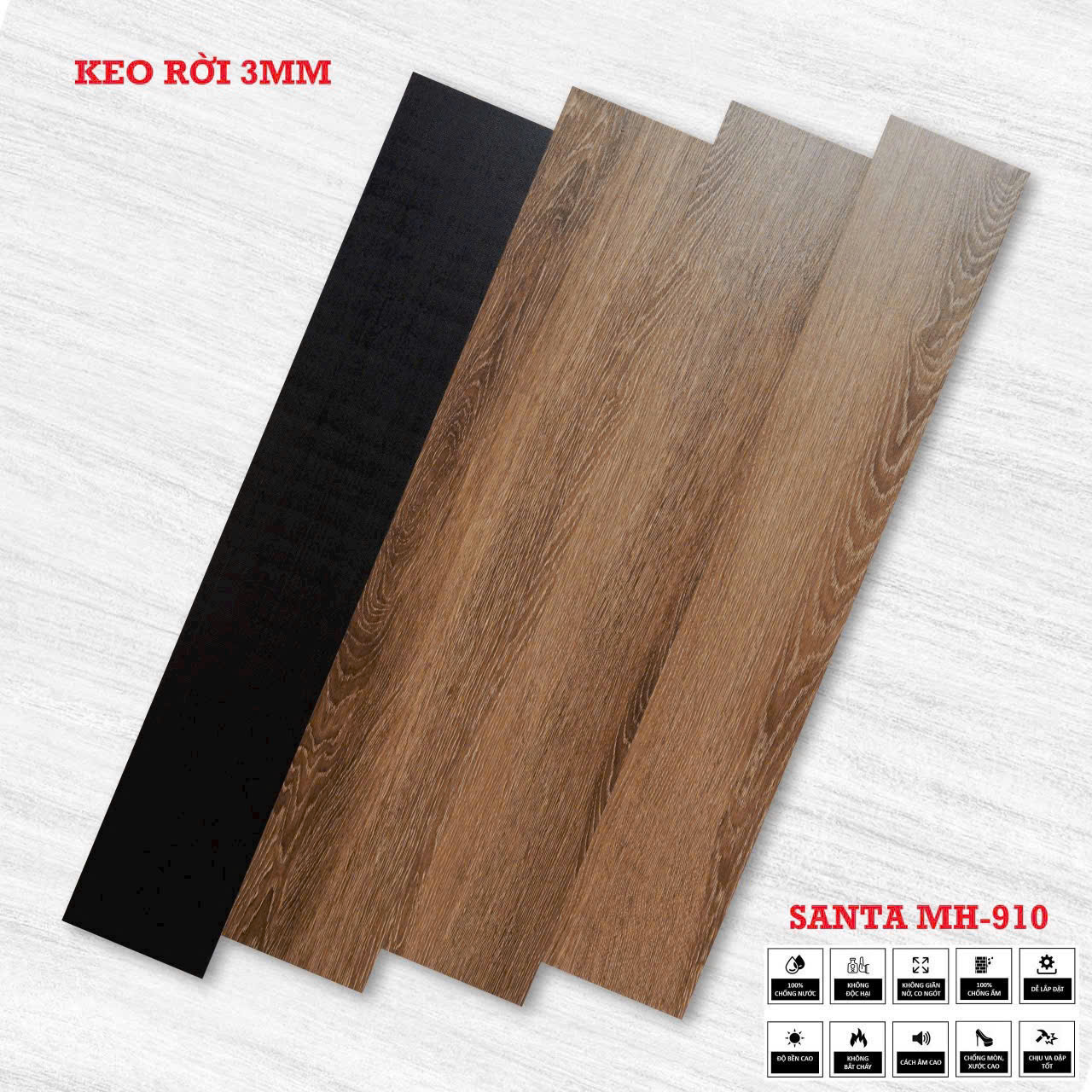 Sàn Nhựa Giả Gỗ Keo Rời 3MM SANTA-910