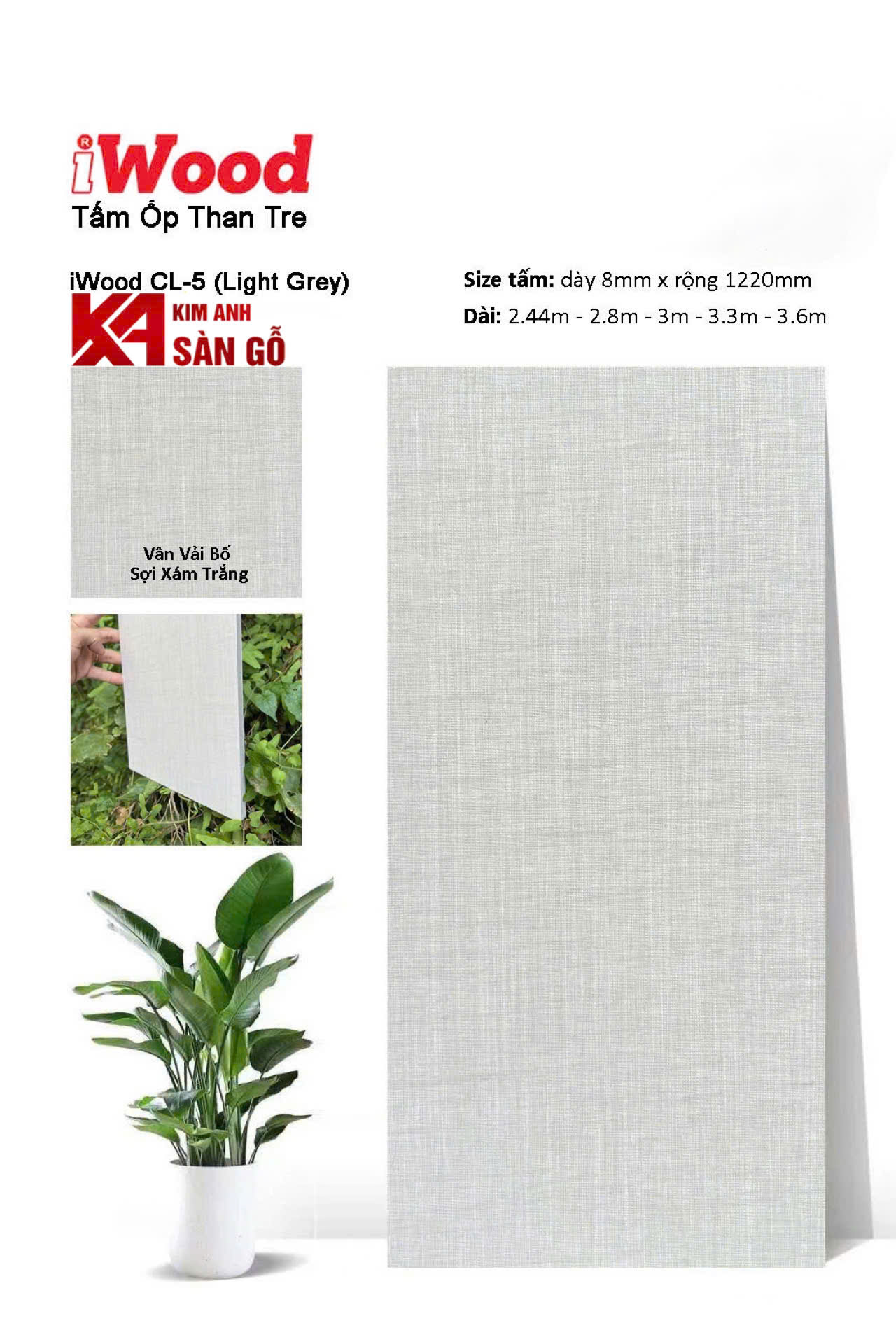 Tấm Ốp Than Tre iWood CL-5
