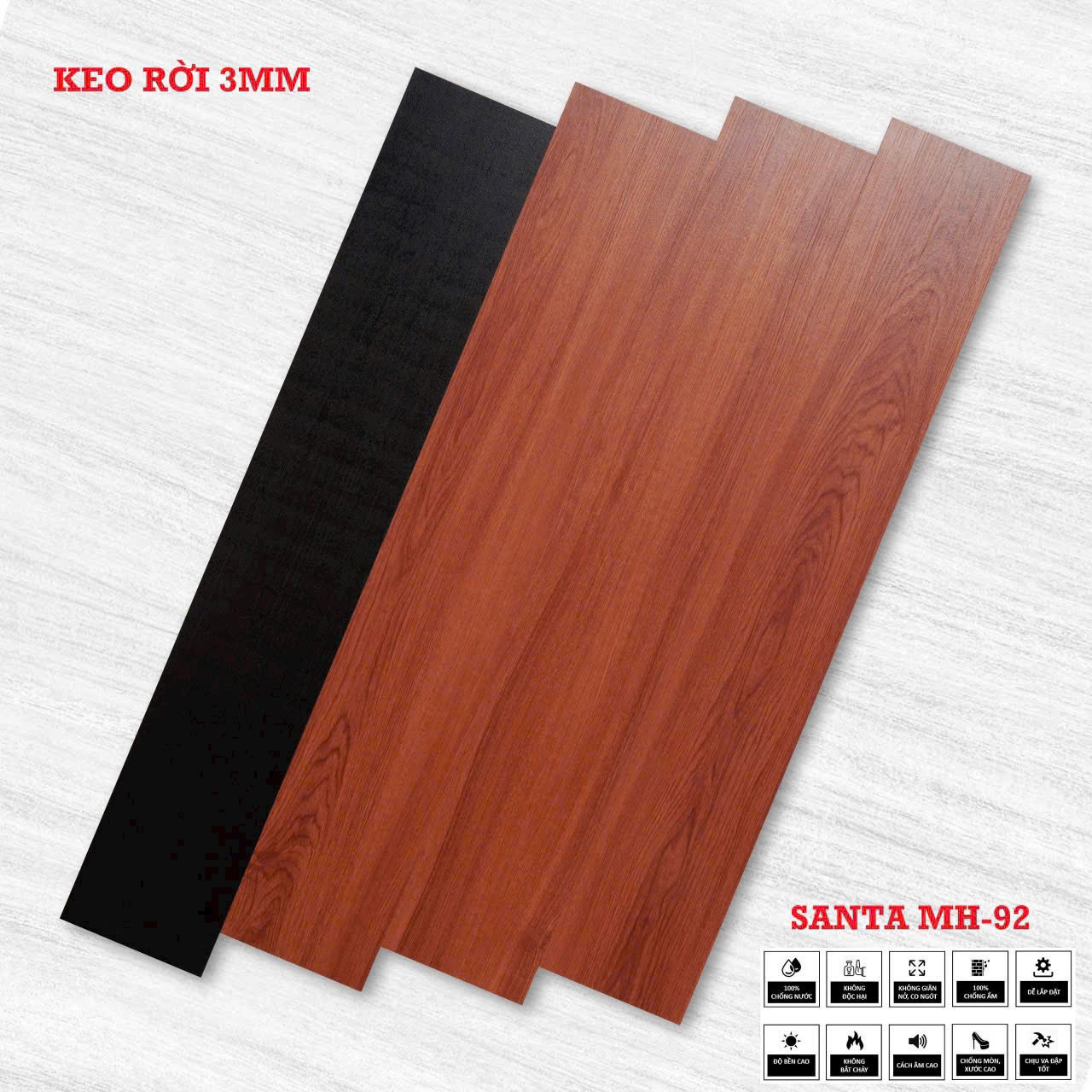 Sàn Nhựa Giả Gỗ Keo Rời 3MM SANTA-92