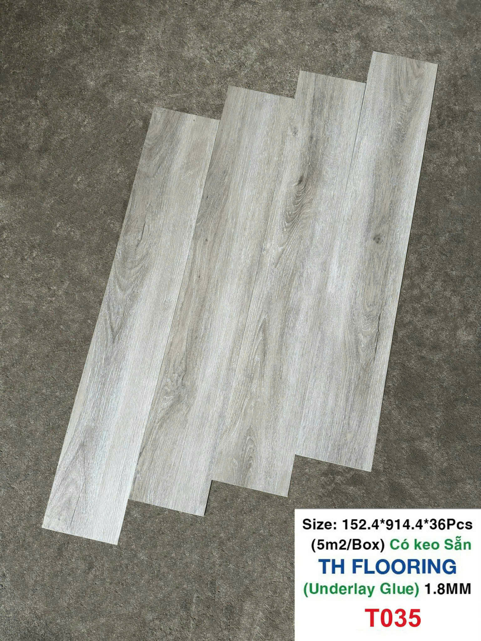 Sàn Nhựa Giả Gỗ Keo Sẵn TH FLooring T035