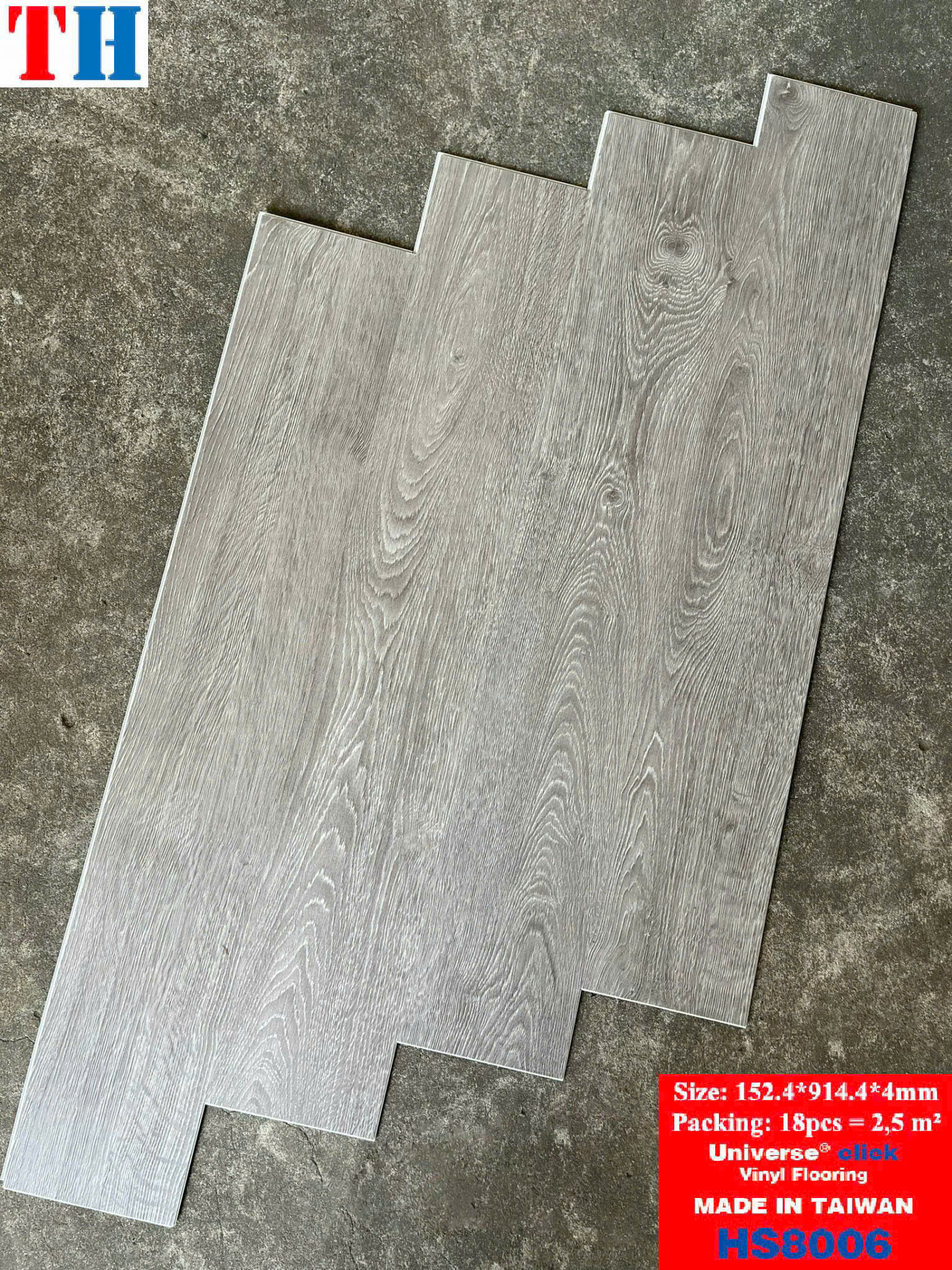 Sàn Nhựa Hèm Khóa Giả Gỗ SPC 4MM TH-8006