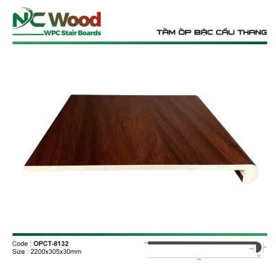 Mặt Bậc Cầu Thang Nhựa Giả Gỗ NCWood 8132